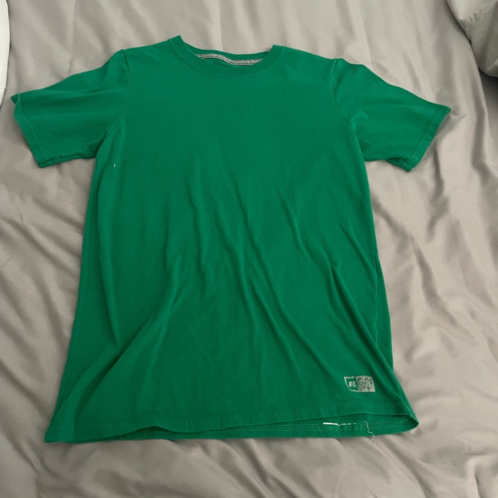 green t-shirt